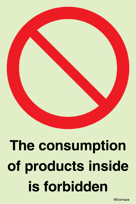The consumption of products inside if forbidden - SC 101