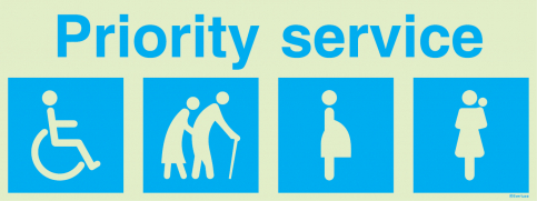 Citizens with priority service sign - SC 131